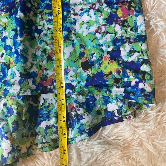 Ann Taylor Floral BLue Green High Low Sleeveless Tiered MIDI Dress Women’s Sz 10 - Picture 10 of 11